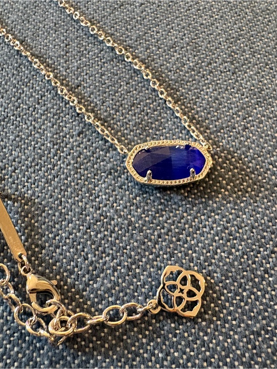 Kendra Scott Jewelry - Kendra Scott Silver Necklace with Cobalt Blue Stone